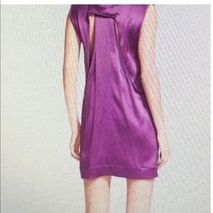 Helmet Lang Fuchsia Cocktail Silk Dress